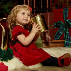 Red Leather Pre-Walker Shoes