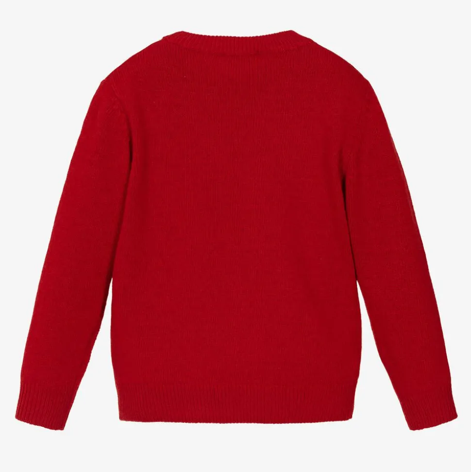 Red Merino Wool Gingerbread Sweater