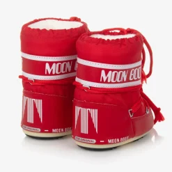 Red Mini Nylon Snow Boots