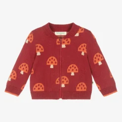 Red Organic Cotton & Cashmere Cardigan