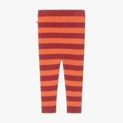 Red Stripe Cotton & Cashmere Knit Leggings