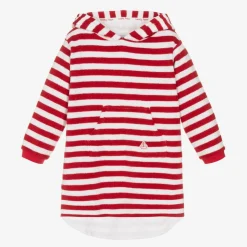 Red Stripe Cotton Towelling Robe