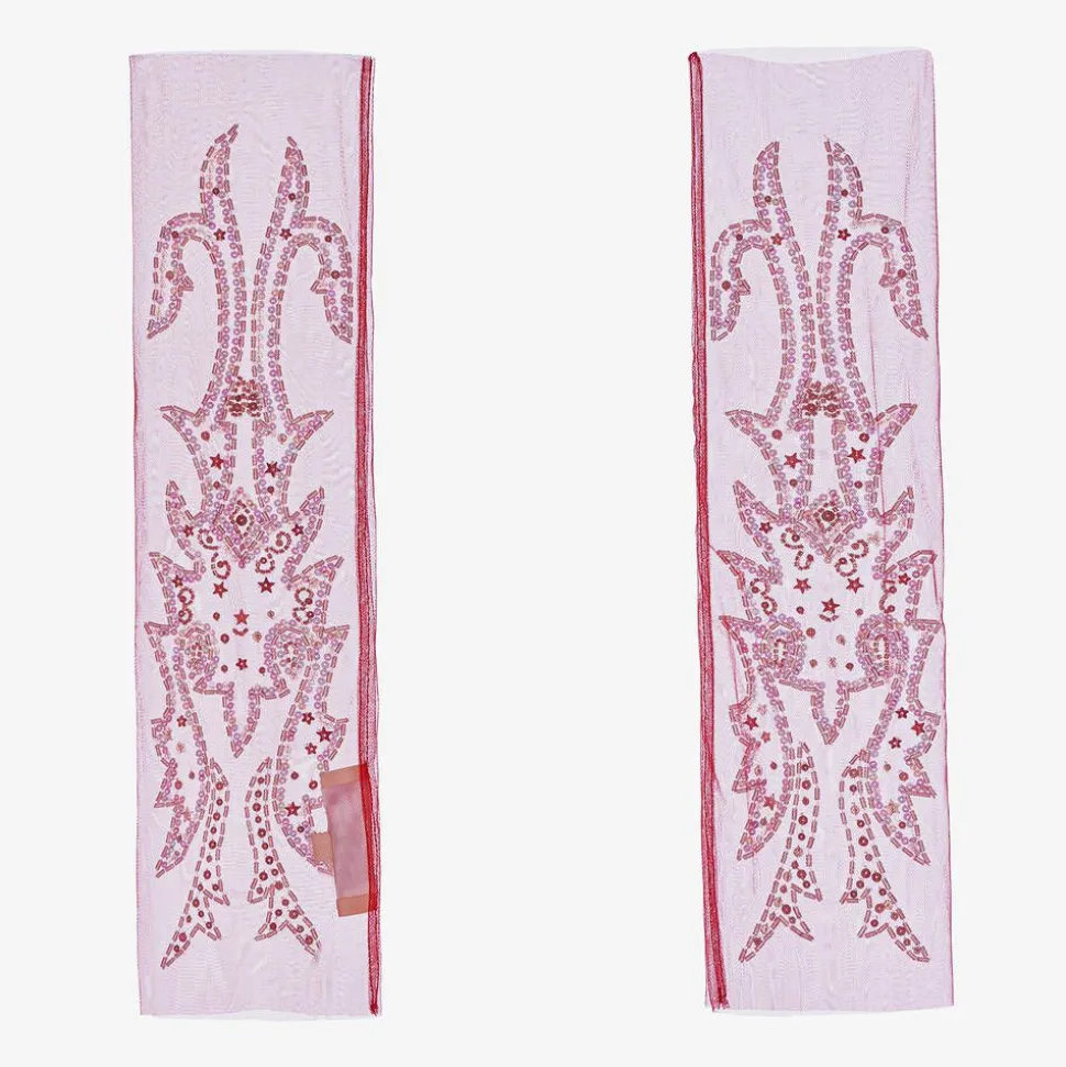 Red Tulle Cowgirl Costume Leg Warmers