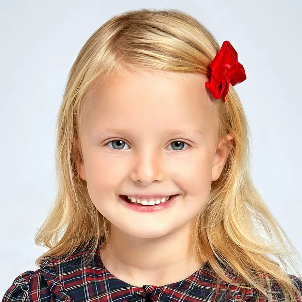 Red Velvet Bow Clip (7cm)