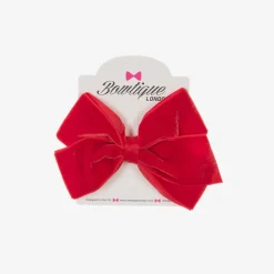 Red Velvet Bow Hair Clip (11cm)