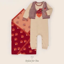 Red Wool & Organic Cotton Waistcoat