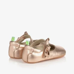 Rose Gold Leather Baby Shoes