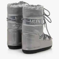 Silver Icon Glance Satin Snow Boots