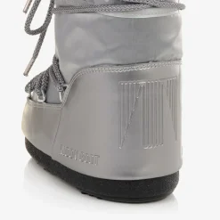 Silver Icon Glance Satin Snow Boots