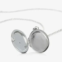 Silver Personalised Oval Locket (41cm)