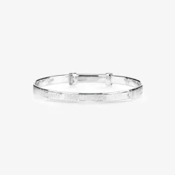 Sterling Silver Engraved Twinkle Bangle