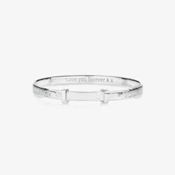 Sterling Silver Engraved Twinkle Bangle