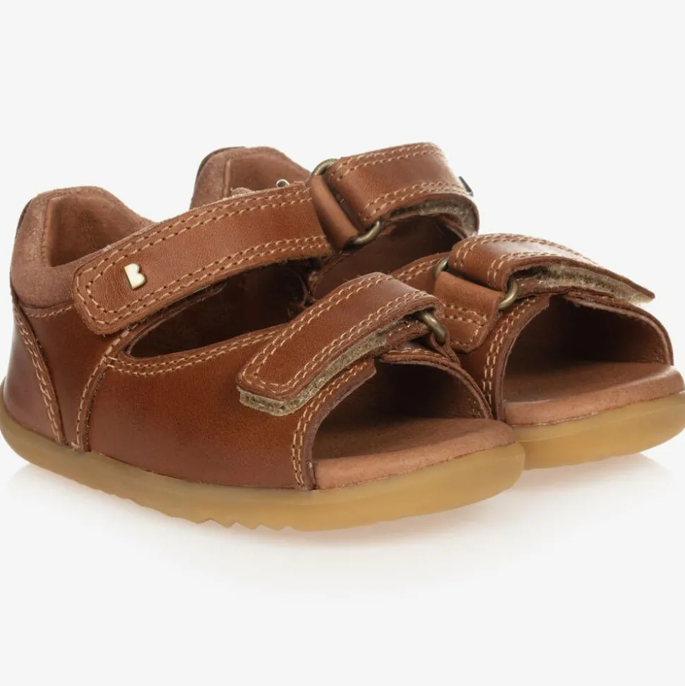 Tan Brown Leather Baby Sandals
