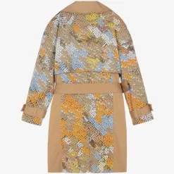 Teen Beige Monogram Trench Coat