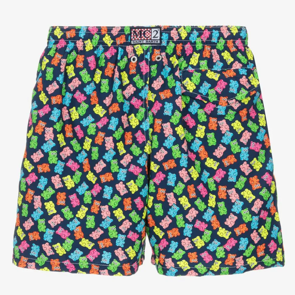 Teen Blue Gummy Bear Print Swim Shorts