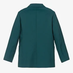Teen Boys Blue Wool Square G Blazer
