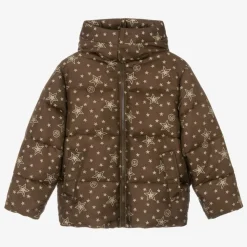 Teen Boys Brown GG Down Puffer Jacket