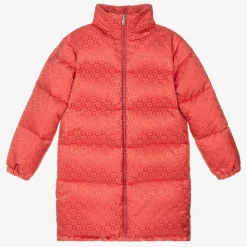 Teen Girls Pink Hooded Puffer Coat