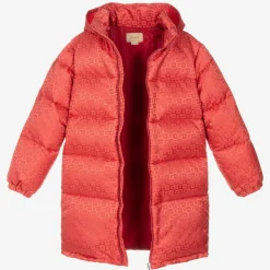 Teen Girls Pink Hooded Puffer Coat