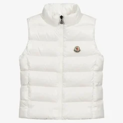 Teen Girls White Down Padded Ghany Puffer Gilet
