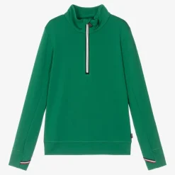 Teen Green Technical Half-Zip Top
