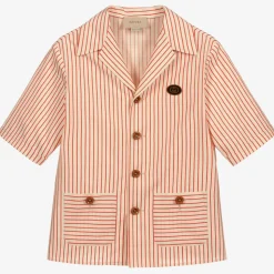 Teen Red Striped Logo Jacket