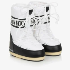 White & Black Icon Snow Boots