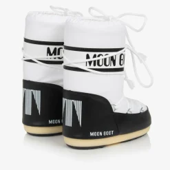 White & Black Icon Snow Boots