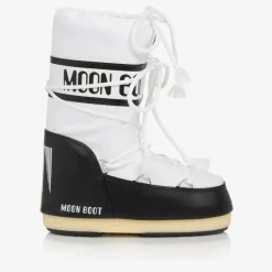 White & Black Icon Snow Boots