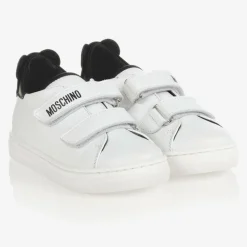 White & Black Velcro Trainers