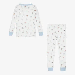 White & Blue Cotton Playground Pups Pyjamas