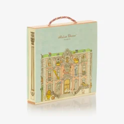 White & Blue Carousel Swaddle (97cm)