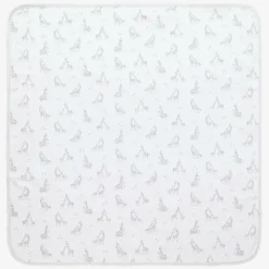 White & Grey Giraffe Glee Pima Cotton Blanket (73cm)