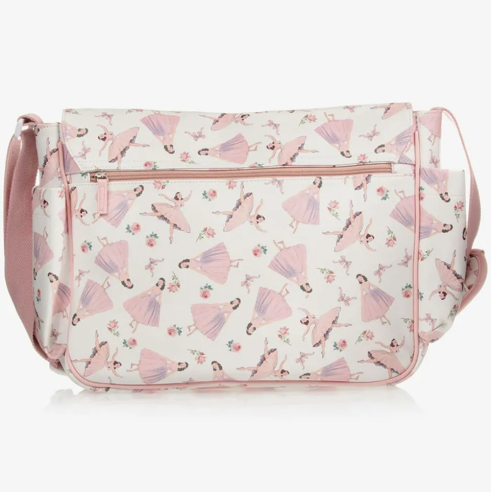 White & Pink Ballerina Baby Changing Bag (36cm)