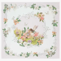 White & Pink Cotton Swaddle (100cm)