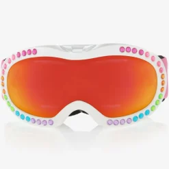 White & Pink Ski Goggles