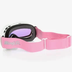 White & Pink Ski Goggles