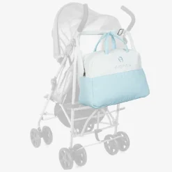 White & Sky Blue Baby Changing Bag (43cm)