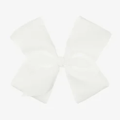 White Bow Hair Clip (20cm)