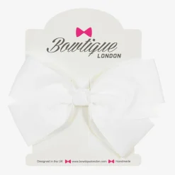 White Bow Hair Clip (15cm)