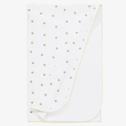 White Buzzing Bees Pima Cotton Blanket (74cm)