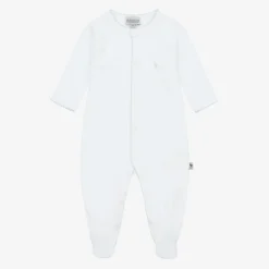 White Cotton & Blue Wool Baby Gift Set