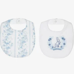 White Cotton & Linen Bibs (2 Pack)