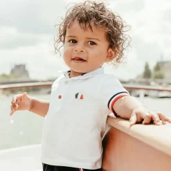White Cotton Baby Polo Shirt