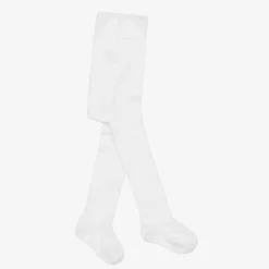 White Cotton Baby Tights