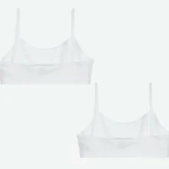 White Cotton Bra Tops (2 Pack)