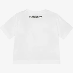 White Cotton Check Baby T-Shirt
