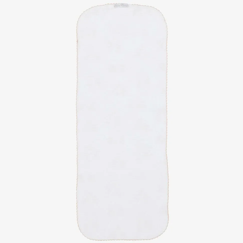 White Cotton Honey Bear Cubs Burp Cloth (49cm)