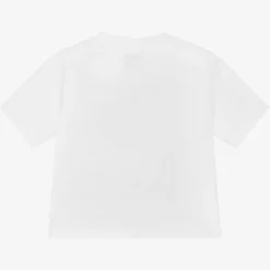 White Cotton Logo Baby T-Shirt