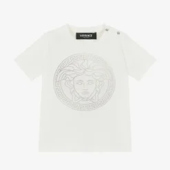 White Cotton Medusa Baby T-Shirt